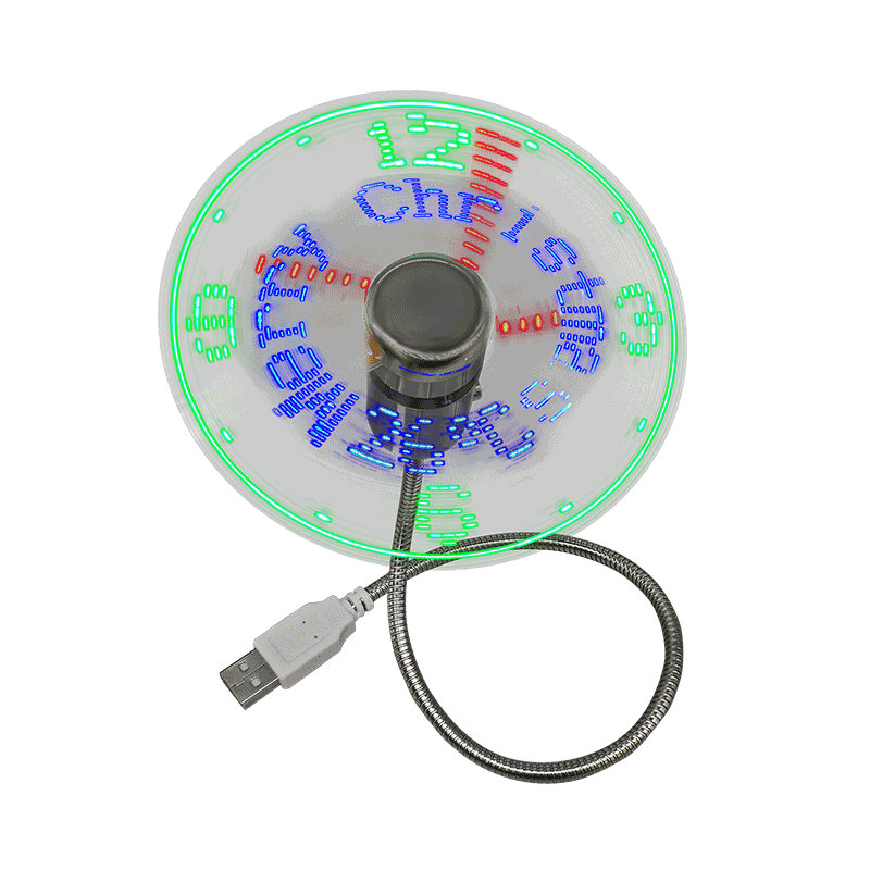 Mini-USB-Lüfter mit LED-Uhr-Geschenklüfter (DS02)